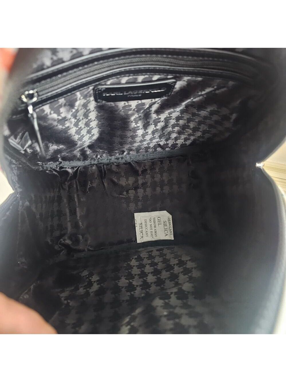 Karl Lagerfeld Paris Black Khloe Backpack - Picture 5 of 7